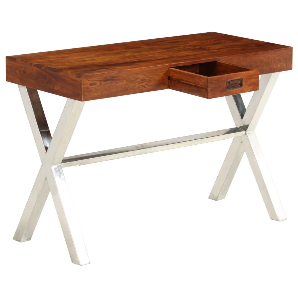 Schreibtisch Akazienholz Massiv Palisander-Finish 110x50x76 cm