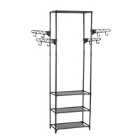 Thumbnail for Kleiderständer Stahl und Vliesstoff 55 x 28,5 x 175 cm Schwarz
