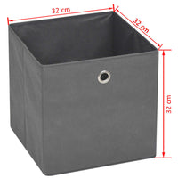 Thumbnail for Aufbewahrungsboxen 4 Stk. Vliesstoff 32 x 32 x 32 cm Grau