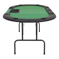 Thumbnail for 9-Spieler Poker Falttisch 3-fach Faltbar Oval Grün
