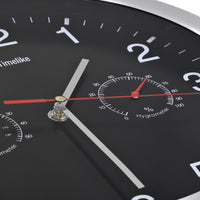 Thumbnail for Wanduhr mit Quarzwerk, Hygrometer und Thermometer 30 cm Schwarz