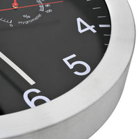 Thumbnail for Wanduhr mit Quarzwerk, Hygrometer und Thermometer 30 cm Schwarz