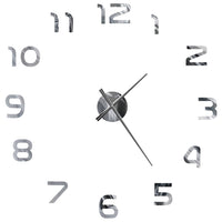 Thumbnail for 3D-Wanduhr Modernes Design 100 cm XXL Silbern
