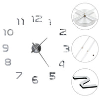 Thumbnail for 3D-Wanduhr Modernes Design 100 cm XXL Silbern