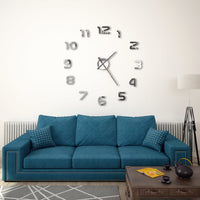 Thumbnail for 3D-Wanduhr Modernes Design 100 cm XXL Silbern