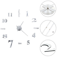 Thumbnail for 3D-Wanduhr Modernes Design 100 cm XXL Silbern