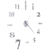 Thumbnail for 3D-Wanduhr Modernes Design 100 cm XXL Silbern