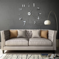Thumbnail for 3D-Wanduhr Modernes Design 100 cm XXL Silbern
