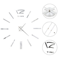 Thumbnail for 3D-Wanduhr Modernes Design 100 cm XXL Silbern