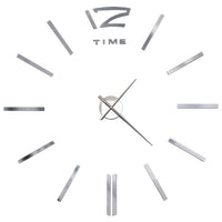 Thumbnail for 3D-Wanduhr Modernes Design 100 cm XXL Silbern