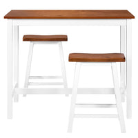 Thumbnail for Bartisch- und Hocker-Set 3-tlg. Massivholz