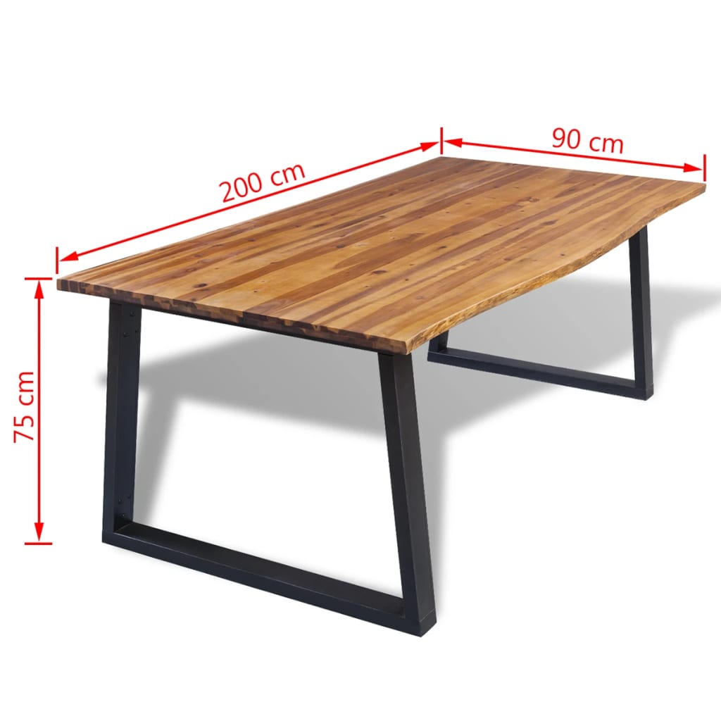 Esstisch Akazienholz Massiv 200 x 90 cm