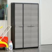 Thumbnail for Gartenschrank mit 4 Regalen Schwarz und Grau