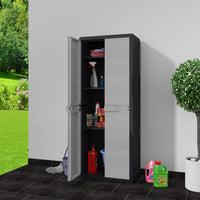 Thumbnail for Gartenschrank mit 3 Regalböden Schwarz und Grau
