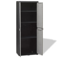Thumbnail for Gartenschrank mit 3 Regalböden Schwarz und Grau