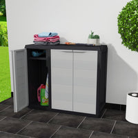 Thumbnail for Gartenschrank mit 2 Regalen Schwarz und Grau