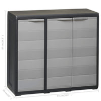 Thumbnail for Gartenschrank mit 2 Regalen Schwarz und Grau