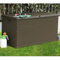 Thumbnail for Garten-Aufbewahrungsbox Braun 120x56x63 cm PP Rattan