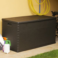 Thumbnail for Garten-Aufbewahrungsbox Braun 120x56x63 cm PP Rattan