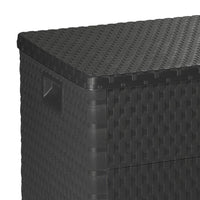 Thumbnail for Garten-Aufbewahrungsbox Anthrazit 120x56x63 cm PP Rattan