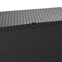 Thumbnail for Garten-Aufbewahrungsbox Anthrazit 120x56x63 cm PP Rattan