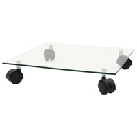 Thumbnail for Pflanzenständer mit Rollen 2 Stück Hartglas 35x35 cm Quadrat
