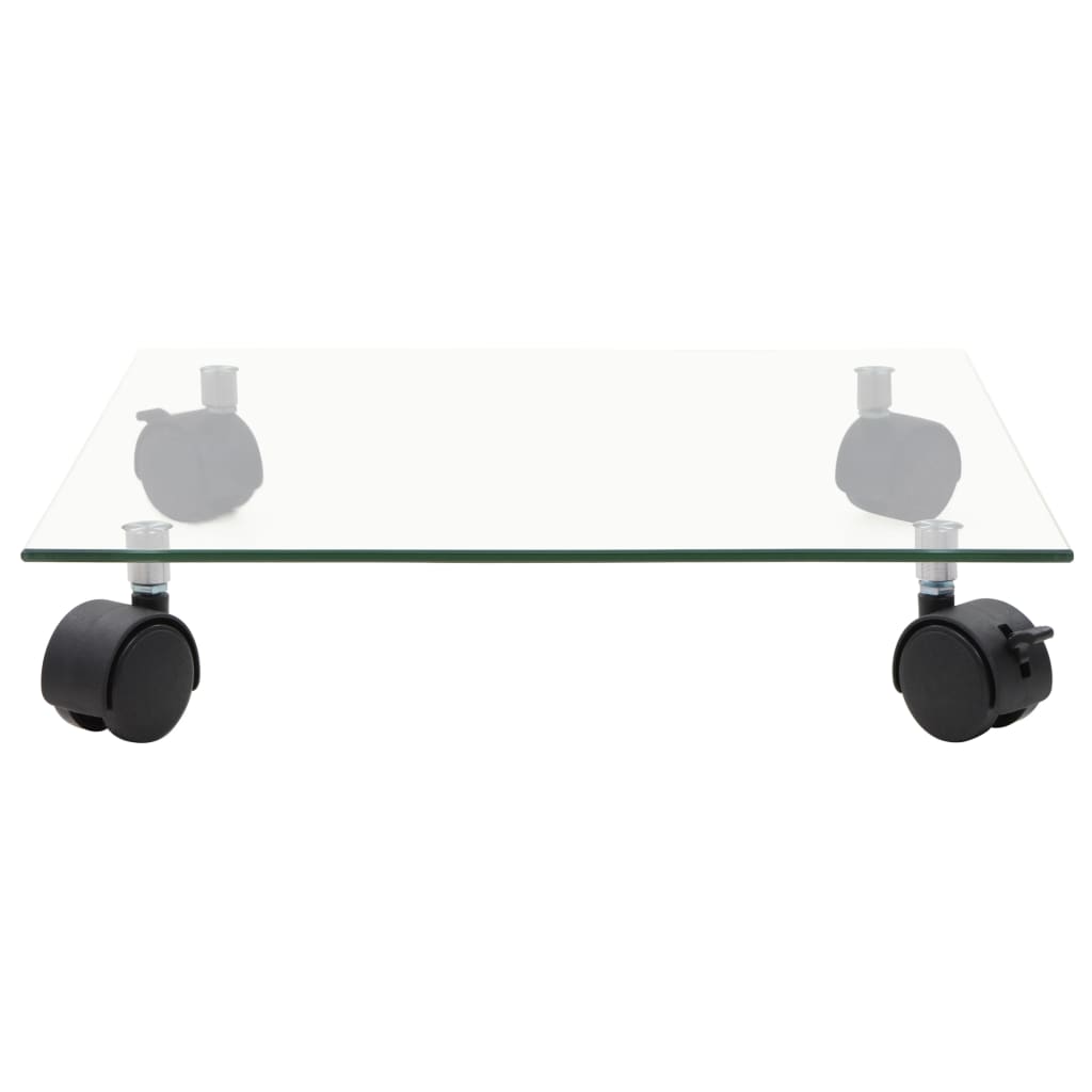 Pflanzenständer mit Rollen 2 Stück Hartglas 35x35 cm Quadrat