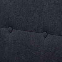 Thumbnail for 2-Sitzer-Sofa mit Armlehnen Stahl und Stoff Dunkelgrau