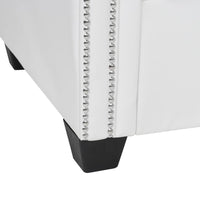 Thumbnail for Chesterfield Sofa in L-Form Kunstleder Weiß