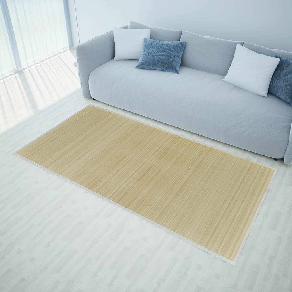 Teppich Bambus 160 x 230 cm Natur