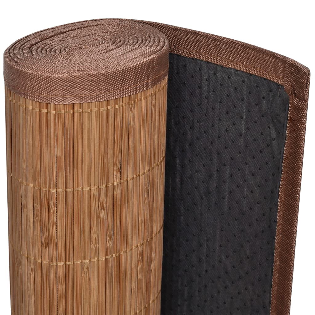Teppich Bambus 160 x 230 cm Braun