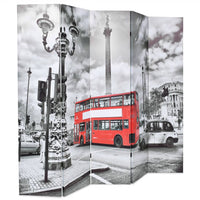 Thumbnail for Raumteiler klappbar 200 x 170 cm London Bus Schwarz-Weiß