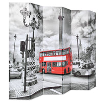 Thumbnail for Raumteiler klappbar 228 x 170 cm London Bus Schwarz-Weiß