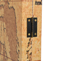Thumbnail for Raumteiler klappbar 200 x 170 cm Weltkarte Gelb