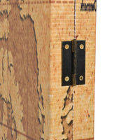 Thumbnail for Raumteiler klappbar 228 x 170 cm Weltkarte Gelb