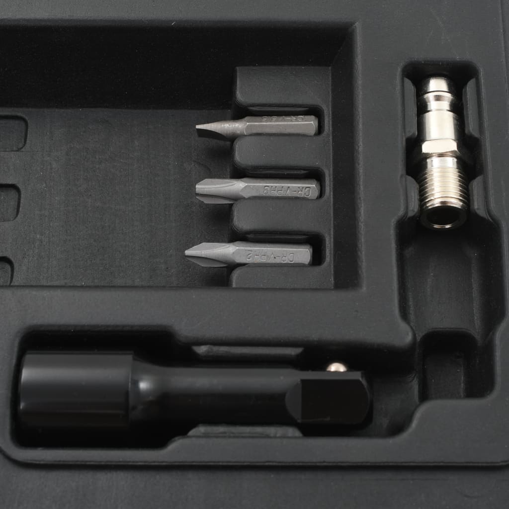 Druckluft-Ratschenschlüssel-Satz 16-tlg. 1/2"