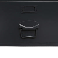 Thumbnail for Kleiderschrank Metall Industrie-Stil 90 x 40 x 180 cm Schwarz