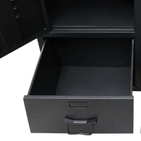 Thumbnail for Kleiderschrank Metall Industrie-Stil 90 x 40 x 180 cm Schwarz