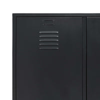 Thumbnail for Kleiderschrank Metall Industrie-Stil 90 x 40 x 180 cm Schwarz