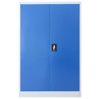 Thumbnail for Büroschrank Metall 90x40x140 cm Grau und Blau