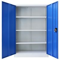 Thumbnail for Büroschrank Metall 90x40x140 cm Grau und Blau