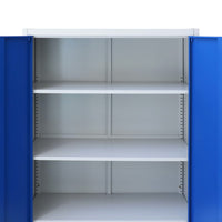 Thumbnail for Büroschrank Metall 90x40x140 cm Grau und Blau