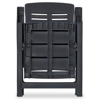 Thumbnail for Verstellbare Gartenstühle 2 Stk. Kunststoff Anthrazit