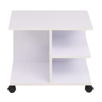 Thumbnail for Beistelltisch mit Rollen 50×35×42 cm Weiß