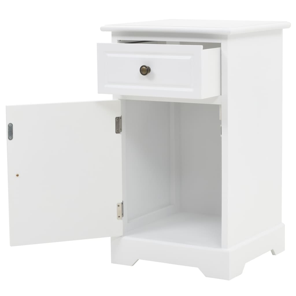 Nachttisch MDF und Kiefernholz 35 x 32 x 59 cm