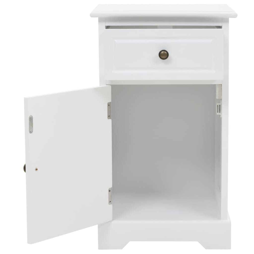 Nachttisch MDF und Kiefernholz 35 x 32 x 59 cm