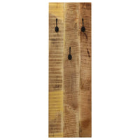Thumbnail for Wandgarderobe 2 Stk. Mangoholz Massiv 36x110x3 cm