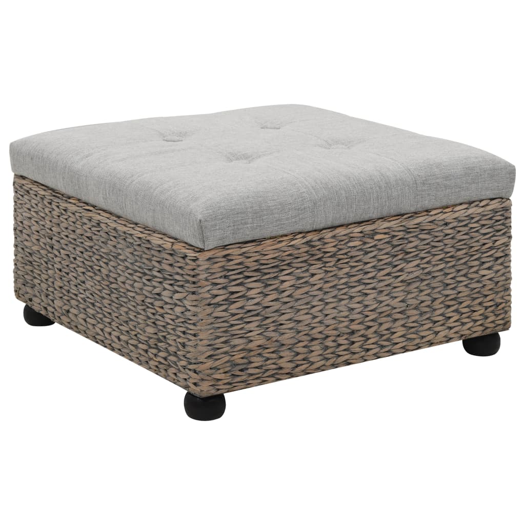 Ottoman Seegras 65×65×40 cm Grau