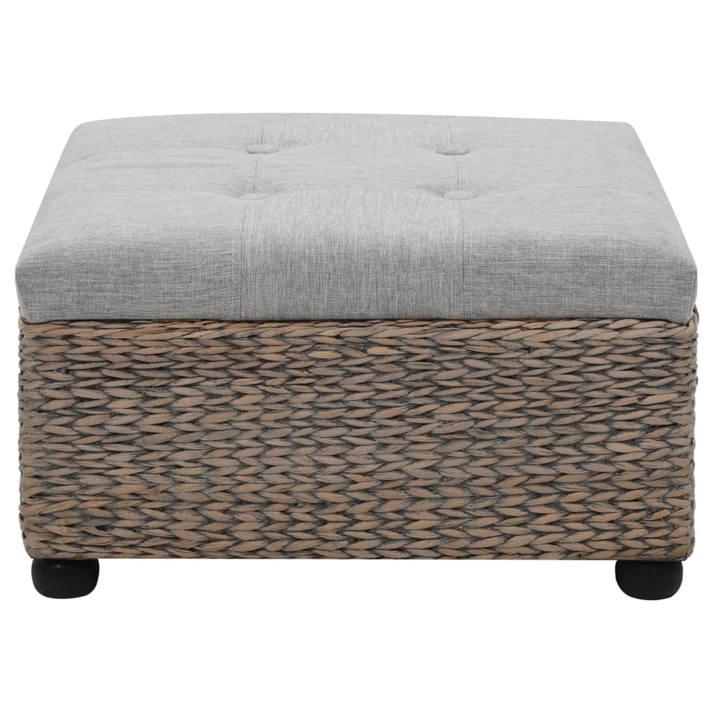 Ottoman Seegras 65×65×40 cm Grau
