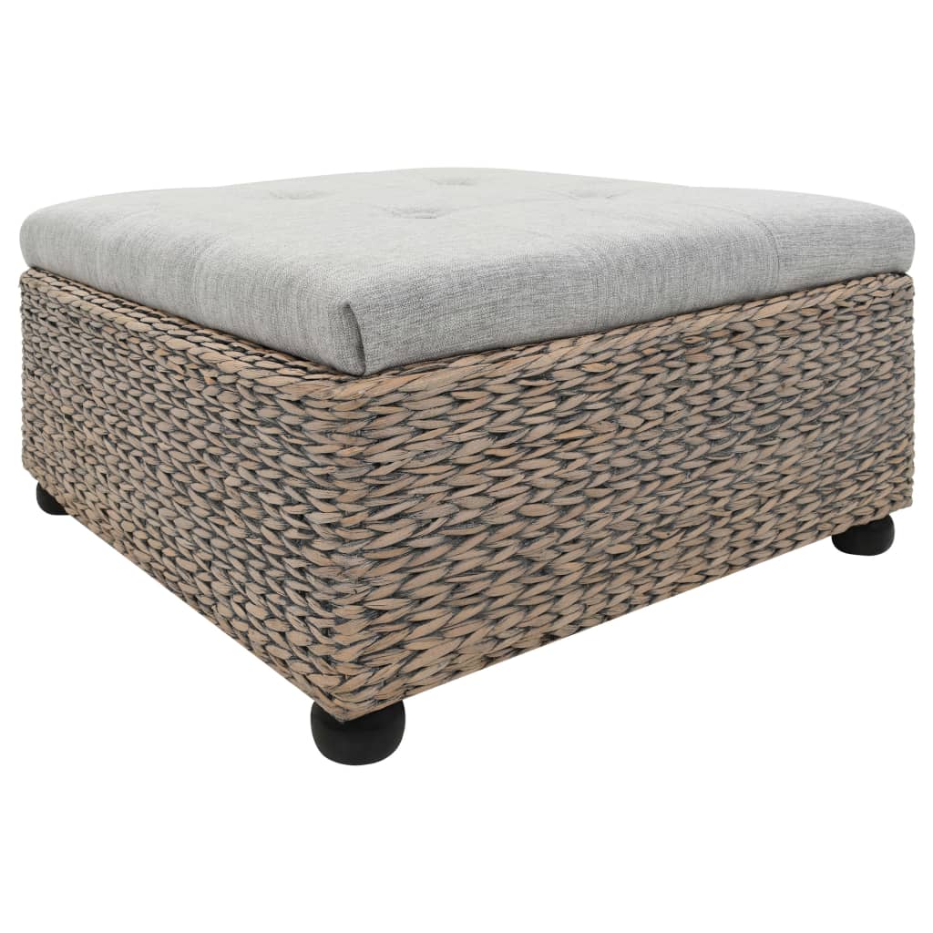 Ottoman Seegras 65×65×40 cm Grau